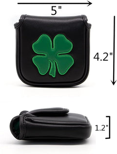 Lucky Shamrock Heel Shaft Mallet Cover Square Mallet Putter Cover Headcover Magnetic for Scotty Cameron 6M DB Taylormade Spider S Ping