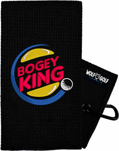 Bogey King Golf Towel | Embroidered in USA | Golf Accessories for Men or Women