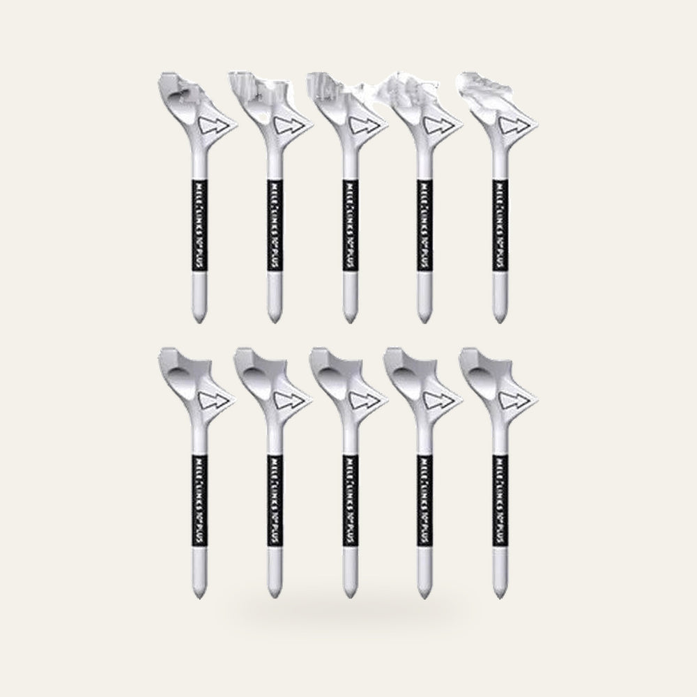 Plastic Golf Tees — White, 10 Pack